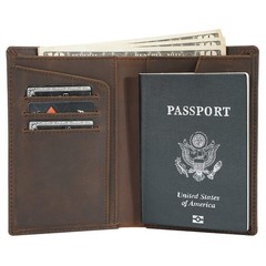 Polare Functional RFID Blocking Leather Passport Holder Travel Bifold Wallet …