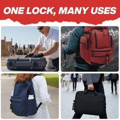TSA Approved 3-Digit Lock for Secure Zippered Luggage, Tent, Gun Case, Backpack