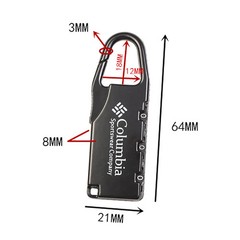 Combination Code Digital Code Lock Padlock Luggage Lock For Handbag Zipper