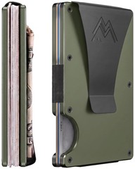 Mountain Voyage Co Minimalist Wallet for 3.4 x 2.1 x 0.35 inches, Army Green