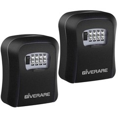 2 Pack Key Lock Box Combination 4 Digits, Aluminum Alloy Lockbox, Metal Water…