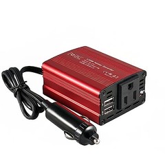 150W Car Power Inverter 12V DC to 110V AC Converter Vehicle Classic Red