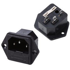 IEC320 C14 Combined Socket Plug Adapter Use Only With A250V Fuse 2/ 5 /10 Pack