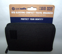 NEW PackSafe RFID Blocking Compact Zip Around Travel Organizer Wallet