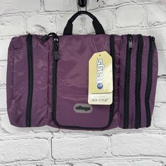 NWT eBags Pack it Flat Toiletry Kit Eggplant Purple Hanging Travel Bag