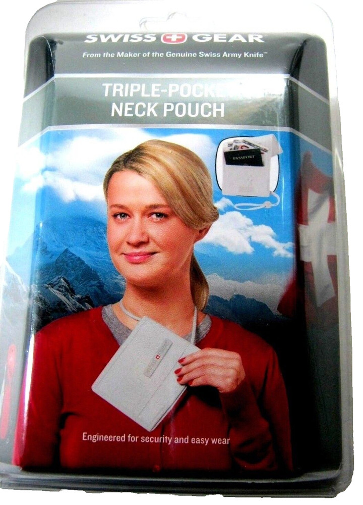 Swiss Gear Neck Security Pouch Light Gray NWT