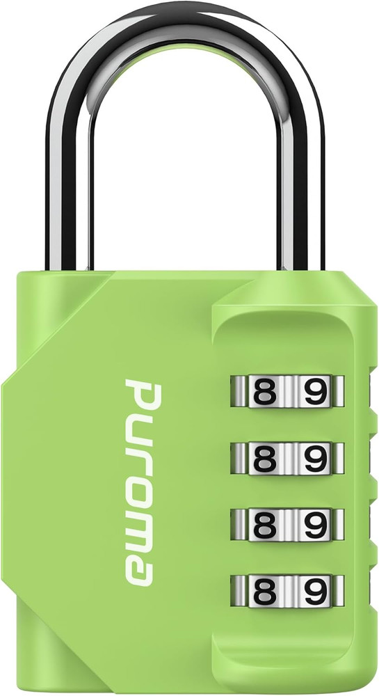 1 Pack Combination Lock for Locker 4 Digit Outdoor Waterproof Padlock for School