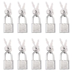10Pcs Mini Cute Diary Padlock, Tiny Luggage Lock with Keys, Small Locks for J…