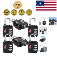 6-Pack TSA Lightweight Combination Locks – Ultimate Security for Travel & Gym