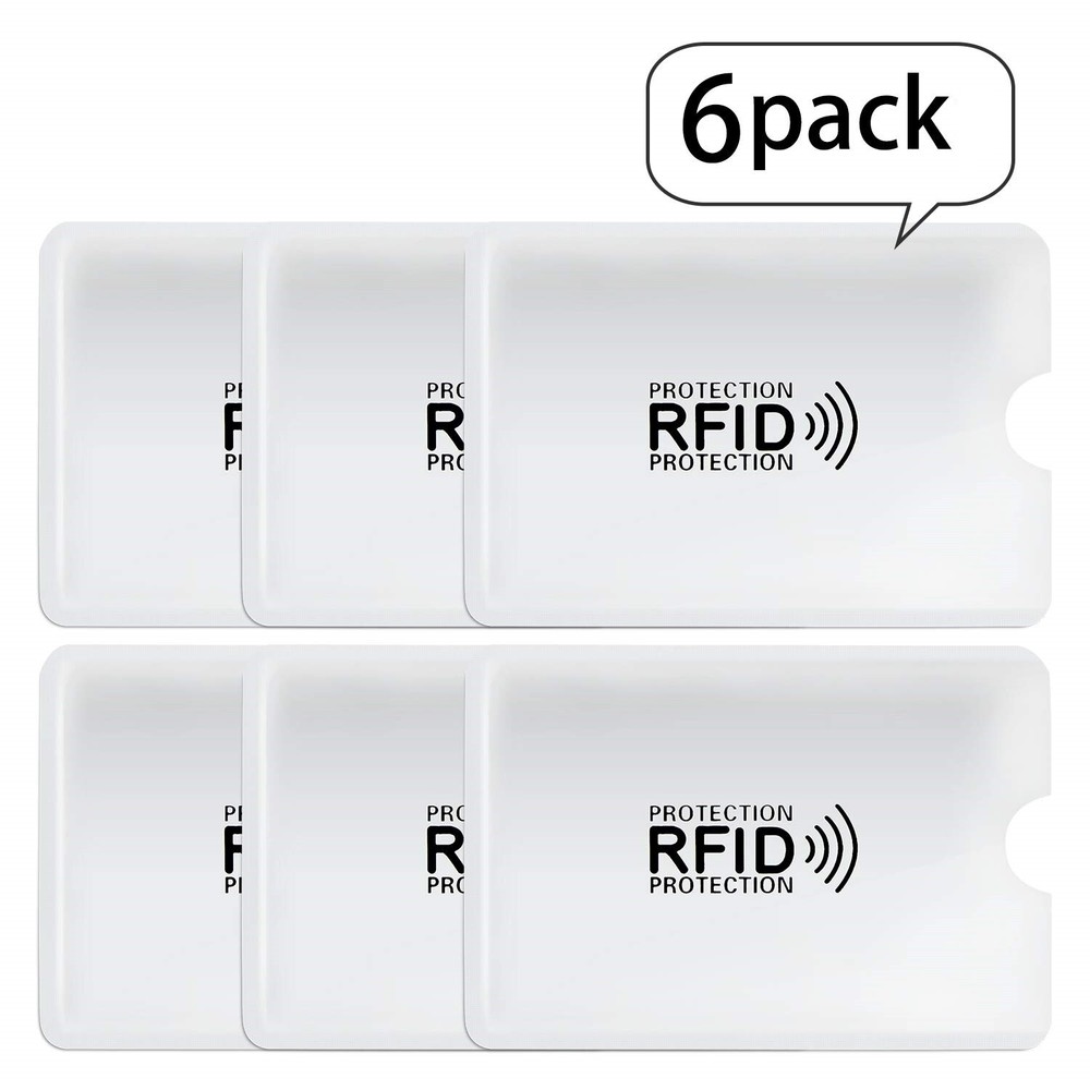 RFID Blocking Sleeve – 6 Pack – For Credit Cards and Banking Cards