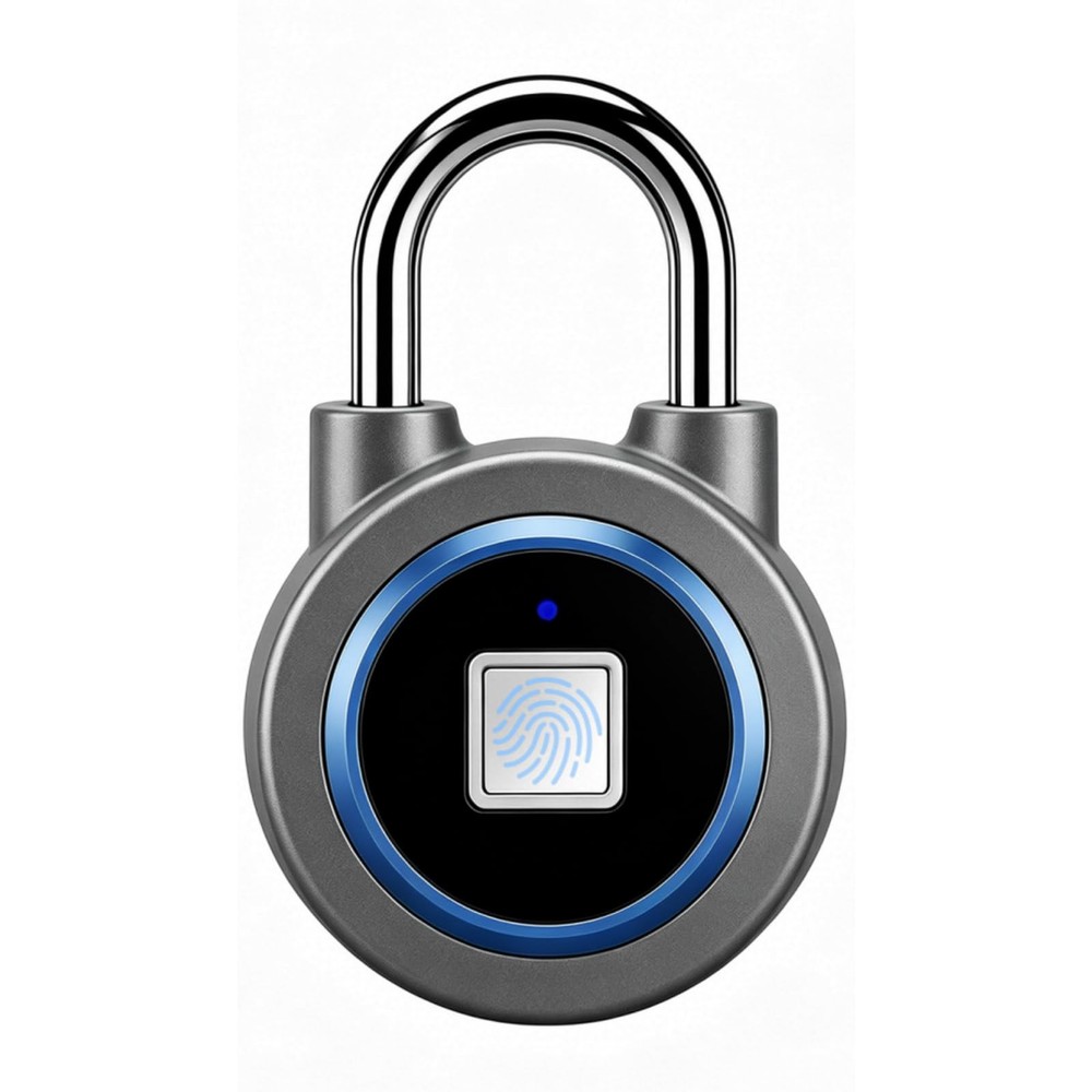 Fingerprint Padlock, Bluetooth Lock, Mobile APP, MEGAFEIS Smart Padlock with Key