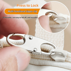Practical Durable Sturdy Compact Smooth Mini Safe Travel Anti-theft Zipper Clips