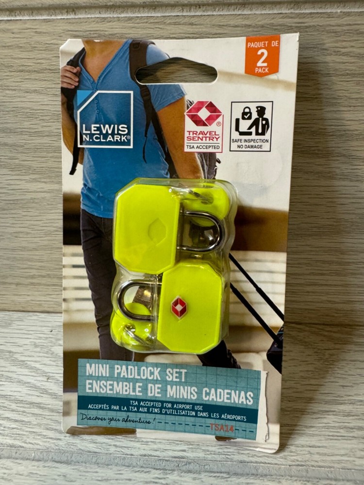 2003 Lewis N’ Clark Mini Padlock Set Travel Sentry Lock Set 2 Padlocks 4 Keys