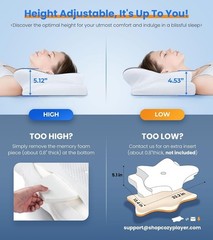 Queen Size Adjustable Cooling Pillow – Breathable Neck Support for All Sleepers