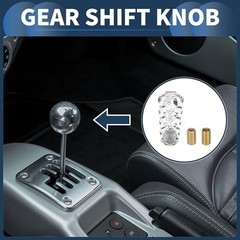 Car Shift Knob Universal for Automatic and Manual Vehicle Gear Shift 10cm White