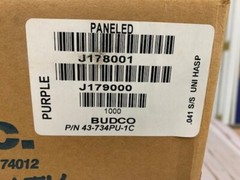 Budco Plastic Padlock Security Seal Purple P/N 43-734PU-1C Box of 1000 NEW