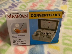 Simran PG3 50-1600Watt Voltage Converter Adapter Set 220 to 110V Foreign Travel