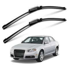 Forccord 2-Pack Windshield Wipers Fit for A4 03-08 A4 Quattro, S4 03-09 A6, A…