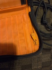 Pacsafe® RFIDsafe™ RFID blocking compact travel organizer, gray (orange inside)