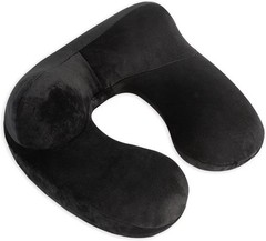 Adjustable Inflatable Neck Pillow – Essential Travel Companion with Velvet Cover