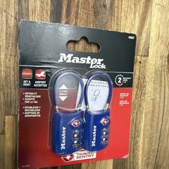 MASTER LOCK 4688T 2 Pack – Set & Reset Combination TSA Accepted Cable Padlock