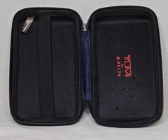 TUMI for Delta Hard Case Shell Toiletry Cosmetic Travel Kit Blue Hard Case Only