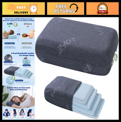 Adjustable Memory Foam Cervical Pillow – 4 Heights, Neck Pain Relief, Side & Bac