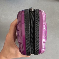 ANA FIRST CLASS Samsonite Hard Shell Zip Travel Toiletry Kit Case Blue & Purple