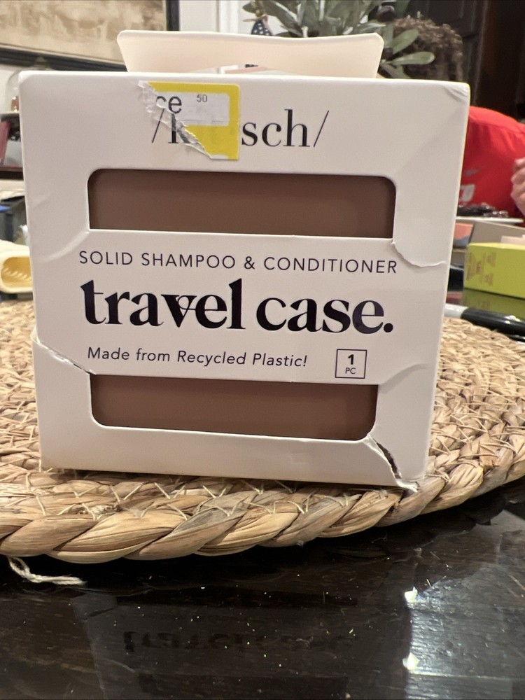 Kitsch Dry Solid Shampoo & Conditioner TSA Approved Plastic Travel Case w/ Band
