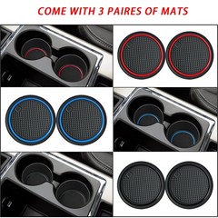 AOTEMILK Console Cup Holder Inserts Replacement for Ram Accessories 1500 Red