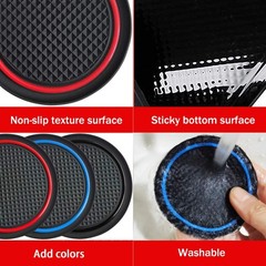 AOTEMILK Console Cup Holder Inserts Replacement for Ram Accessories 1500 Red