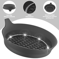 4 PCS Car Cup Coasters, Universal Holder With Diamonds, Black*4PCS