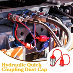 2 Sets hydraulic quick connect dust caps 3/8 inch Plug Covers Hydraulic Quick