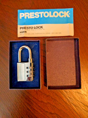 PRESTOLOCK Vintage Model 2400 PC Combo Lock Set Your Own AMP, Harrisburgh PA Adv