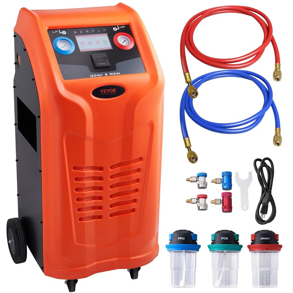 VEVOR Fully Automatic Refrigerant Recovery Machine for R134A+R1234YF – AC Recove