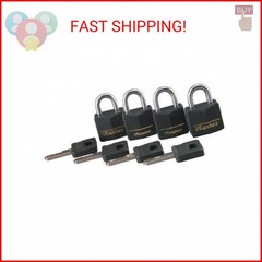 Master Lock #121Q 4PK 3/4&Prime; Covered Solid Body Padlocks