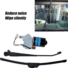Universal UTV Windshield Wiper Kit, 2Pcs Electric 90 Degree 16&Prime; 12V Wiper Bla…