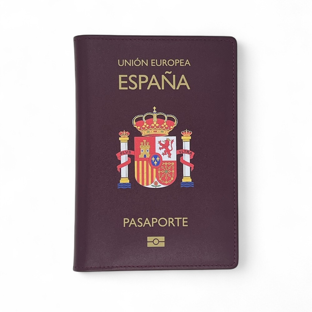 Spain Genuine Leather Crafted Travel Passport Wallet/Holder