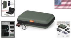 Shockproof Hard Shell Tech Case – Large Army Green Organizer