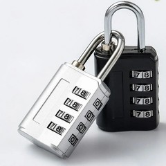 1 Pack Combination Lock, 4-Digit Padlock Keyless, Resettable Metal Luggage Locks
