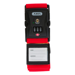 Abus Combination Locking Luggage Strap-TSA Approved -Red