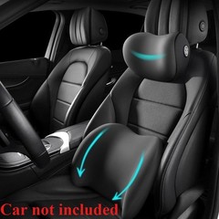Supportive Soft Durable Lightweight Easy-To-Install Car Neck & Lumbar Pillow Kit