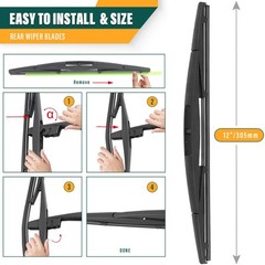 Nissan Versa Note Windshield Wiper Blade Set 28&Prime; 12&Prime; 12&Prime; Replacement 2014-2019