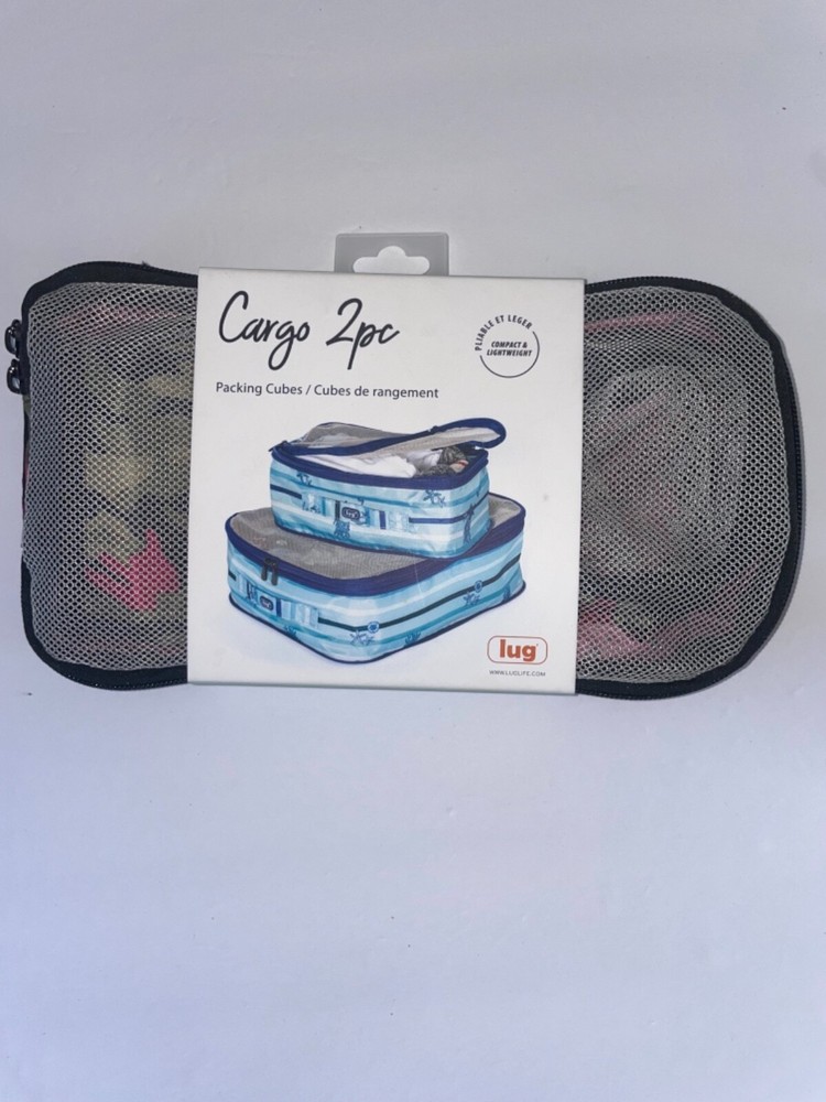 Lug Cargo 2pc Compression Packing Cubes NWT Army Green/Pink Camo