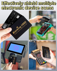 RFID Blocking Cards 6 Pack, Contactless NFC Debit Credit Card Passport Protector
