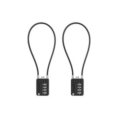 2 Pack 4-Digit Combination Cable Padlock with 12 Inch Flexible Steel Cable