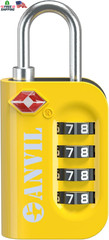 ANVIL TSA Approved Luggage Lock – 4 Digit Combination, 10,000 Combinations, Easy