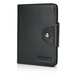 Polare Napa Leather Slim RFID Blocking Bifold Case for 2 Passports Travel