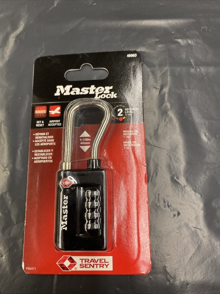 Master Lock Padlock, Set Your Own Combination TSA Accepted Luggage Lock, 1-5/16