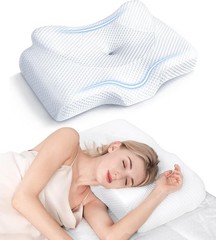 Ergonomic Adjustable Cervical Memory Foam Pillow for Neck Pain & Better Sleep